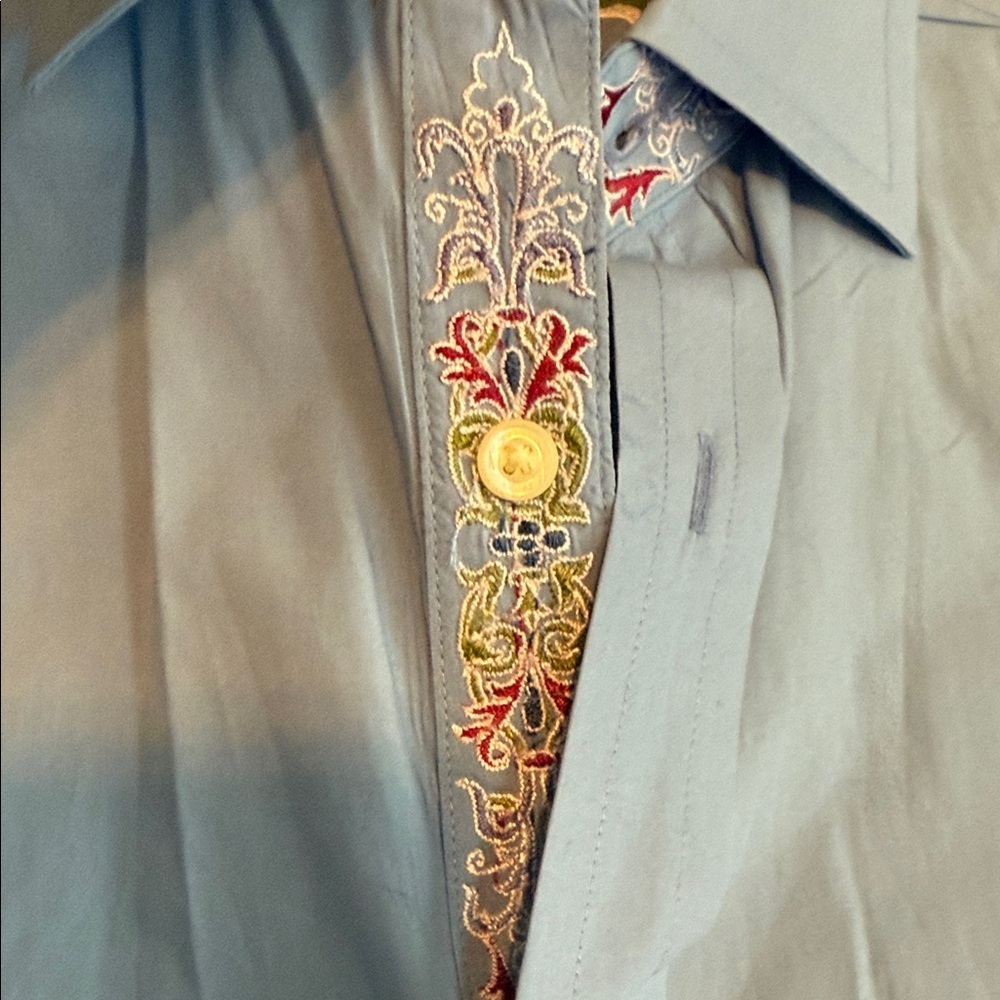 Robert Graham Sky Blue Dress Shirt - Picture 4 of 8